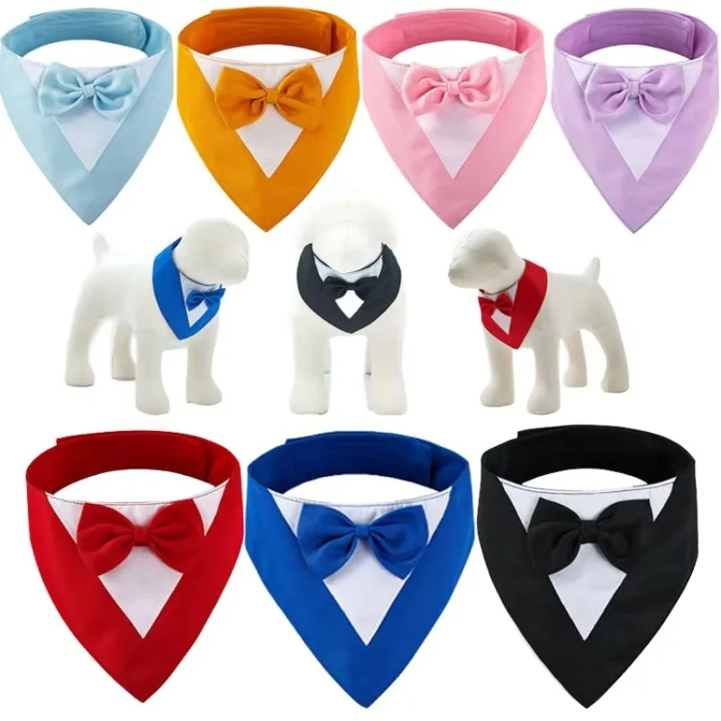 10pcs Manufacturer's New Solid Dog Bandanas Bulk Triangle Towel Polyester Suit Pet Necktie Saliva Collar with Bow
10pcs Manufacturer's New Solid Dog Bandanas Bulk Triangle Towel Polyester Suit Pet Necktie Saliva Collar with Bow