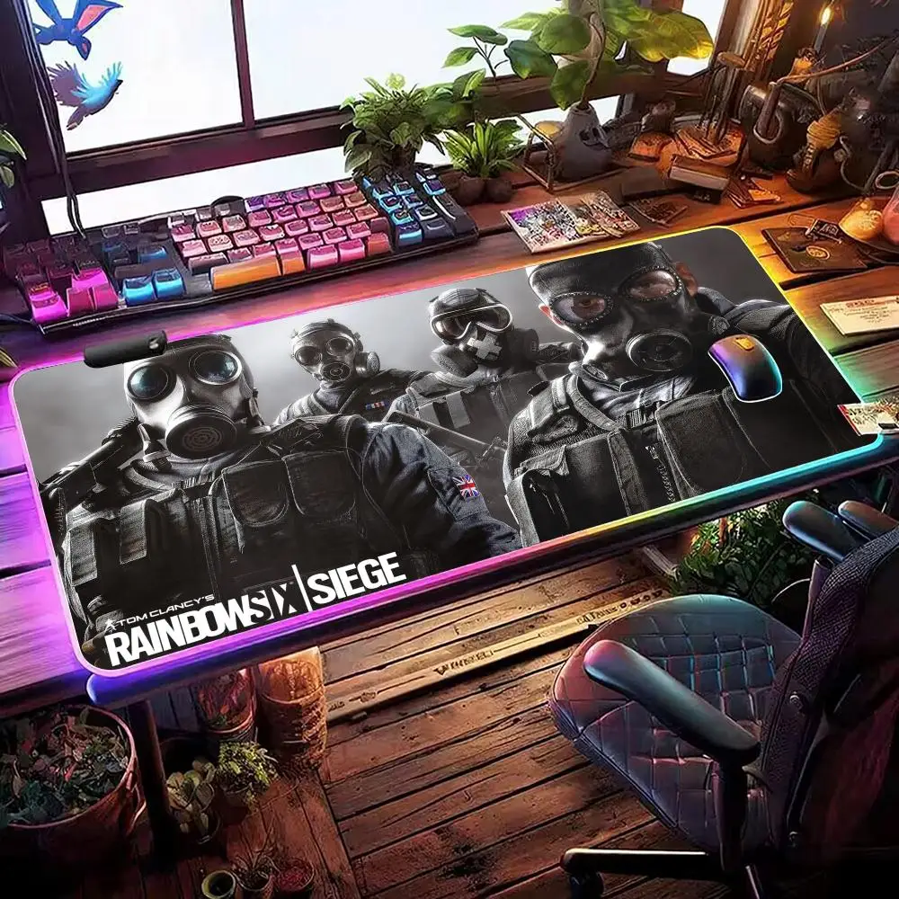 Игровой коврик для мыши Rainbow-six, игровой коврик для мыши RGB, настольный коврик HD Gamer, большой светодиодный светильник, коврики для мыши XXL
Игровой коврик для мыши Rainbow-six, игровой коврик для мыши RGB, настольный коврик HD Gamer, большой светодиодный светильник, коврики для мыши XXL
