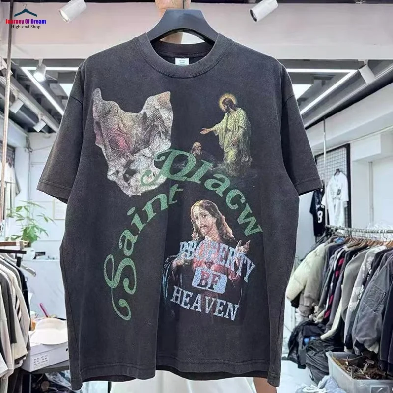 Black SAINT Retro Oil Painting High Street Hip Hop Men's Women's Summer Loose Casual Trendy Short-Sleeved T-Shirt Tops
Black SAINT Retro Oil Painting High Street Hip Hop Men's Women's Summer Loose Casual Trendy Short-Sleeved T-Shirt Tops