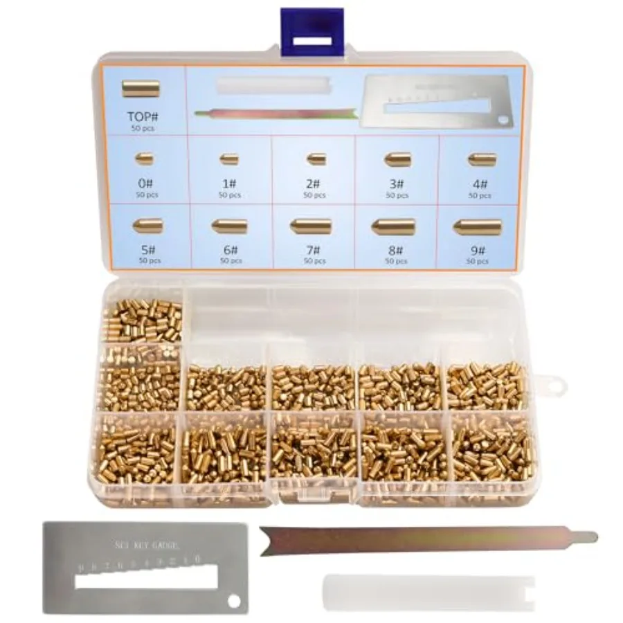 SC1/SC4 Keyway Re-Key Kit Compatible with Schlage Rekeying Kit for Home Security, Patio Door Lock Pinning Kit with Bottom Pins
SC1/SC4 Keyway Re-Key Kit Compatible with Schlage Rekeying Kit for Home Security, Patio Door Lock Pinning Kit with Bottom Pins