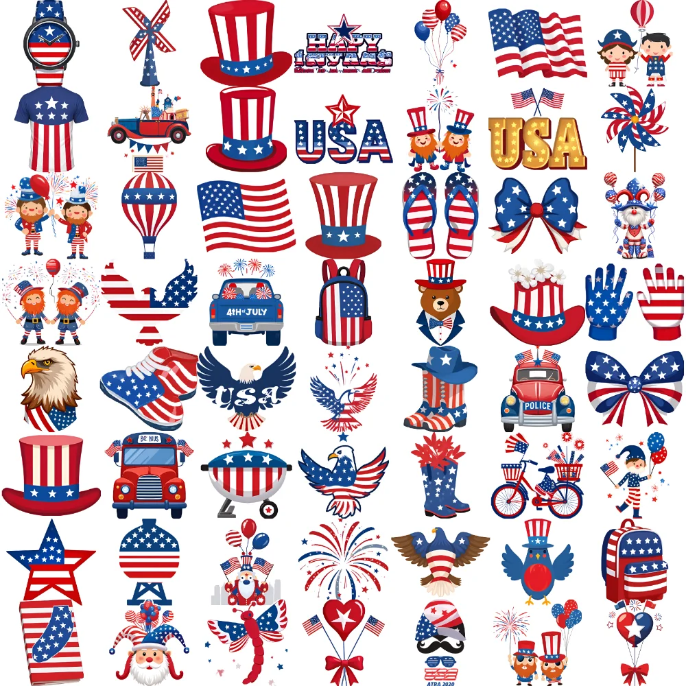 63pcs Temporary Tattoo Top Hat Cartoon Fireworks Balloons Waterproof Long-lasting Body Stickers Stars And Stripes For Cheeks
63pcs Temporary Tattoo Top Hat Cartoon Fireworks Balloons Waterproof Long-lasting Body Stickers Stars And Stripes For Cheeks