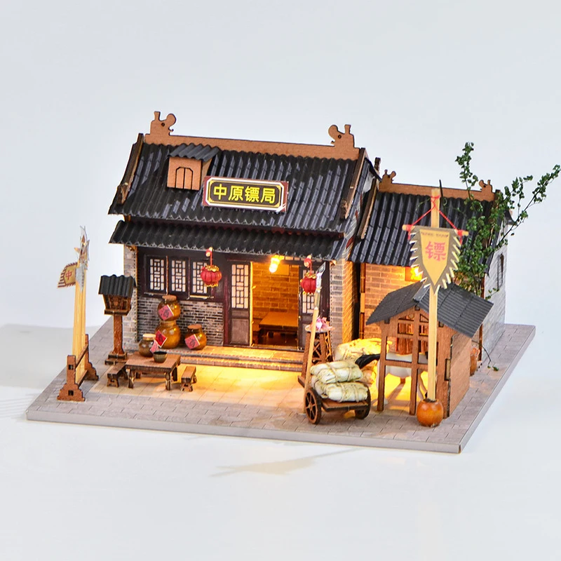 DIY Wooden Zhongyuan Escort Agency Casa Miniature Model Kits With LED Lights Dollhouse with Furniture for Friends Birthday Gifts
DIY Wooden Zhongyuan Escort Agency Casa Miniature Model Kits With LED Lights Dollhouse with Furniture for Friends Birthday Gifts