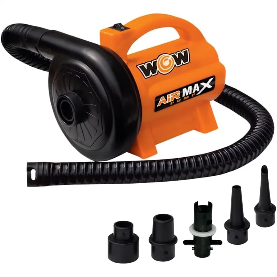 Electric Pump for Inflatables - 600 L/Min Air Inflator - 5 Adapters - Orange
Electric Pump for Inflatables - 600 L/Min Air Inflator - 5 Adapters - Orange