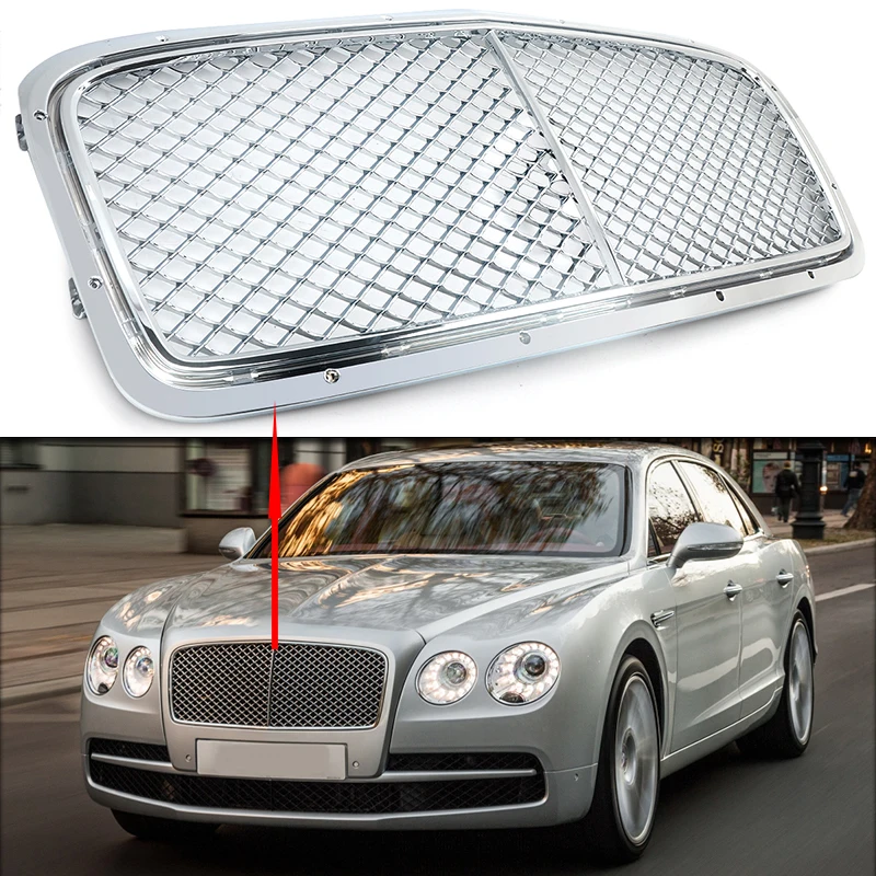 Верхняя решетка переднего бампера для Bentley Flying Spur W12 V8 Sedan 2013 2014 2015 2016 2017-2019 4-дверная сотовая решетка хромированная
Верхняя решетка переднего бампера для Bentley Flying Spur W12 V8 Sedan 2013 2014 2015 2016 2017-2019 4-дверная сотовая решетка хромированная
