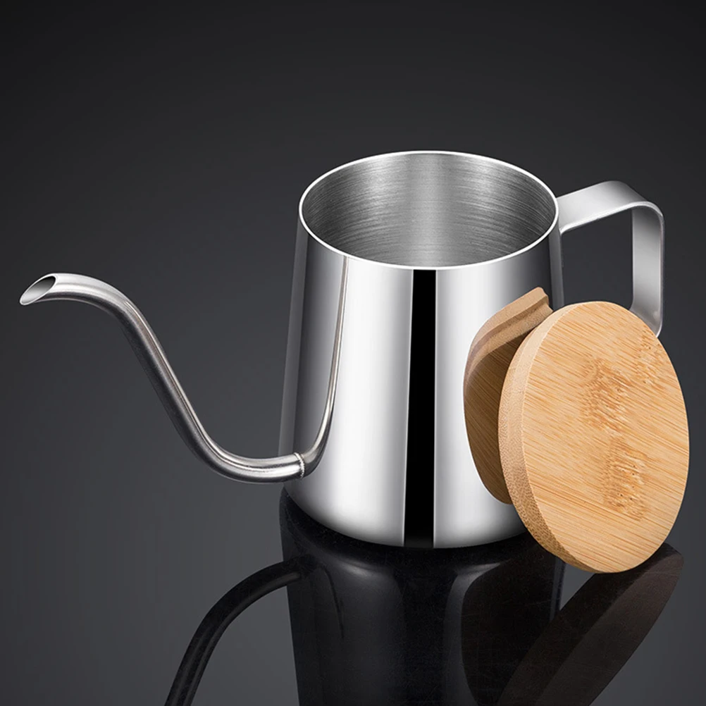 350Ml Hand Drip Coffee Kettle Stainless Steel Lidded Long Spout Water Kettle For Tea Coffee Travel Rustproof Handheld
350Ml Hand Drip Coffee Kettle Stainless Steel Lidded Long Spout Water Kettle For Tea Coffee Travel Rustproof Handheld