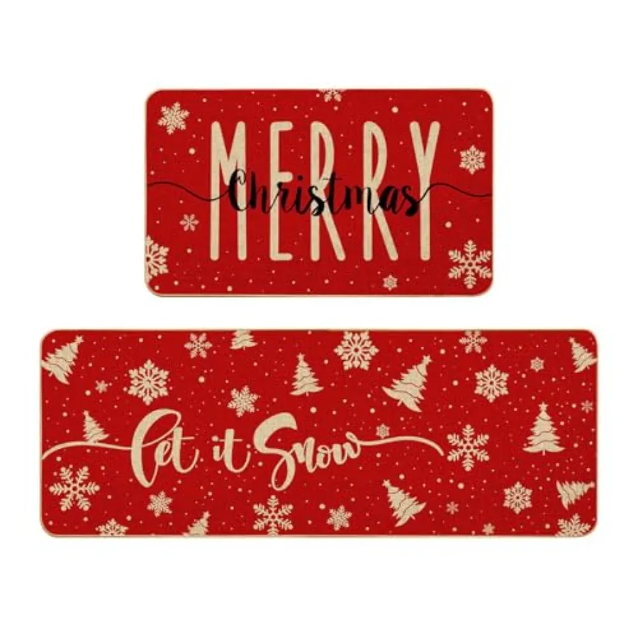 Merry Christmas Kitchen Rugs 2 Piece Kitchen Mats Set NonSlip Kitchen Backing Area Rugs Let it Snow of The Year Decoration Door
Merry Christmas Kitchen Rugs 2 Piece Kitchen Mats Set NonSlip Kitchen Backing Area Rugs Let it Snow of The Year Decoration Door