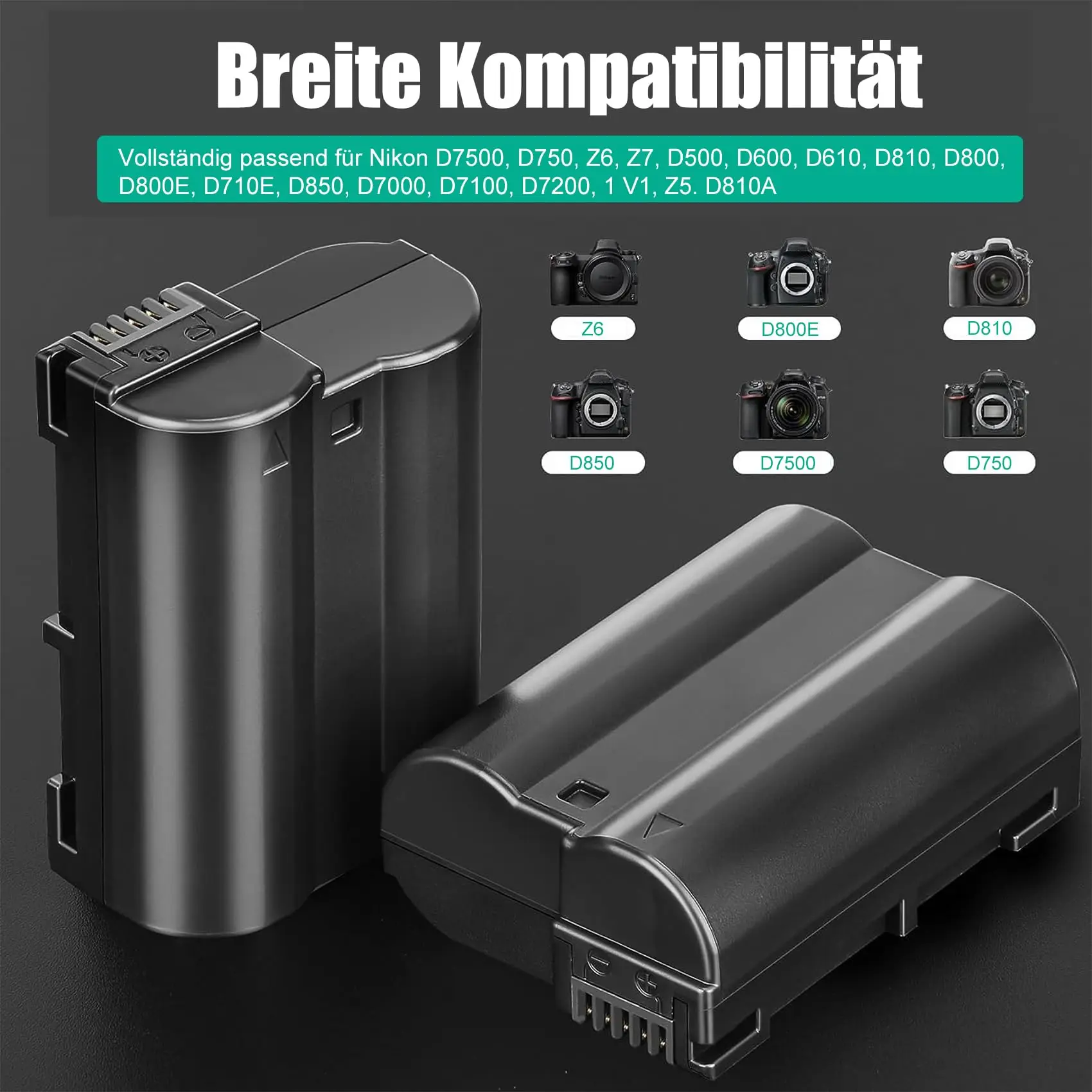 REACELL EN-EL15/EN-EL15A EN-EL15B Battery and Battery Charger Case for Nikon Z8 Z7 Z6 Z6II Z6III Z5 Battery Compatible for Nikon
REACELL EN-EL15/EN-EL15A EN-EL15B Battery and Battery Charger Case for Nikon Z8 Z7 Z6 Z6II Z6III Z5 Battery Compatible for Nikon