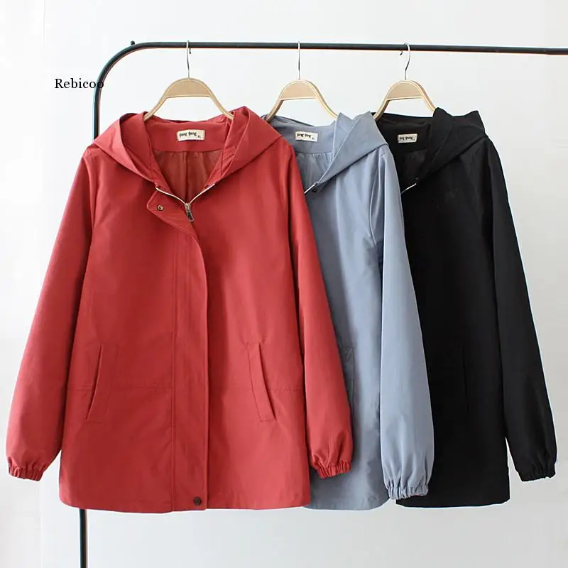 Trench Coat For Women Fashion Hooded Oversized Female Clothes Basic Coats Casual Spring Autumn Windbreaker Ladies
Trench Coat For Women Fashion Hooded Oversized Female Clothes Basic Coats Casual Spring Autumn Windbreaker Ladies
