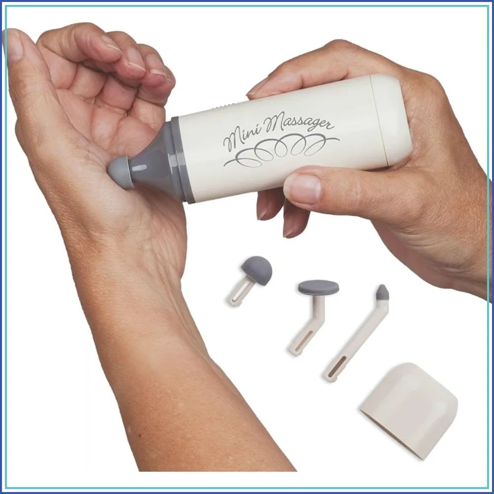 Mini Massage Gun for Muscle Relief, Scar Tissue Break Up, Hand & Finger Massager with 3 Silicone Attachments
Mini Massage Gun for Muscle Relief, Scar Tissue Break Up, Hand & Finger Massager with 3 Silicone Attachments