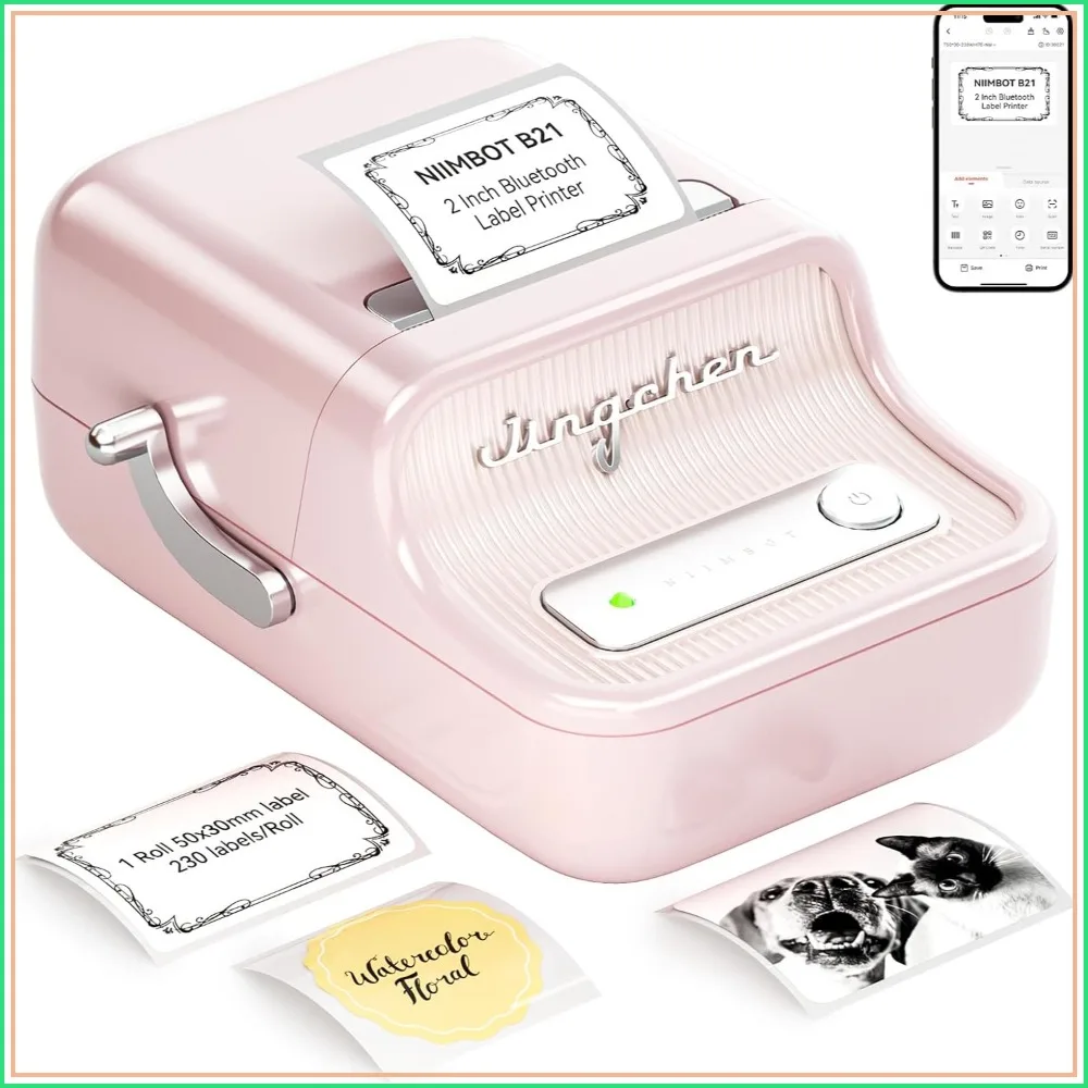 2-Inch Bluetooth Label Printer, Thermal Sticker Machine for Small Business, Address, Barcode, Jewelry, Candles, Gifts (Pink)
2-Inch Bluetooth Label Printer, Thermal Sticker Machine for Small Business, Address, Barcode, Jewelry, Candles, Gifts (Pink)