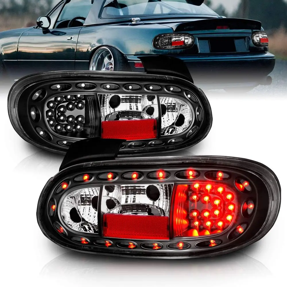 Led Taillights Black For 1999-2005 Mazda Miata - Passenger and Driver Side
Led Taillights Black For 1999-2005 Mazda Miata - Passenger and Driver Side