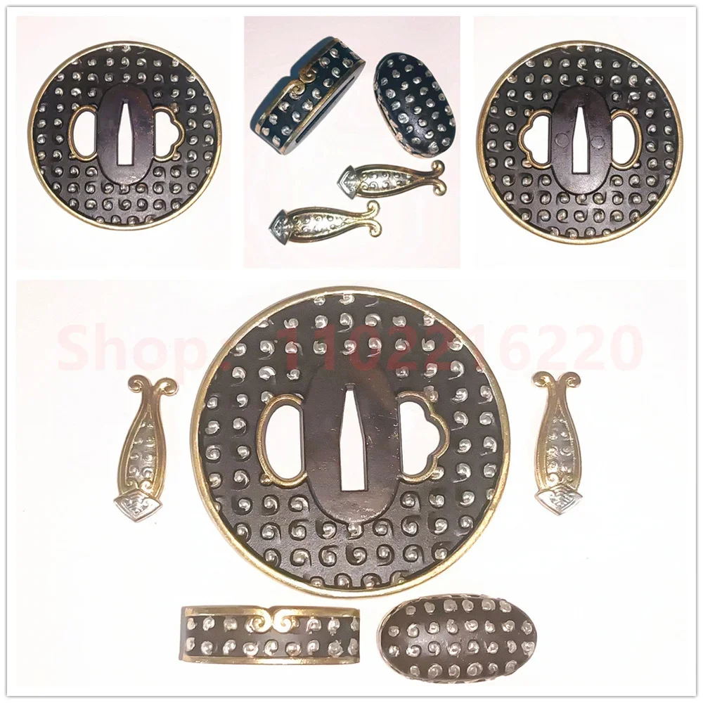 Exquisite Copper Plated Gold And Silver Handguard Tsuba Guard Fuchi Kashira Menuki For Real Japan Samurai Katana Sword Fittings
Exquisite Copper Plated Gold And Silver Handguard Tsuba Guard Fuchi Kashira Menuki For Real Japan Samurai Katana Sword Fittings