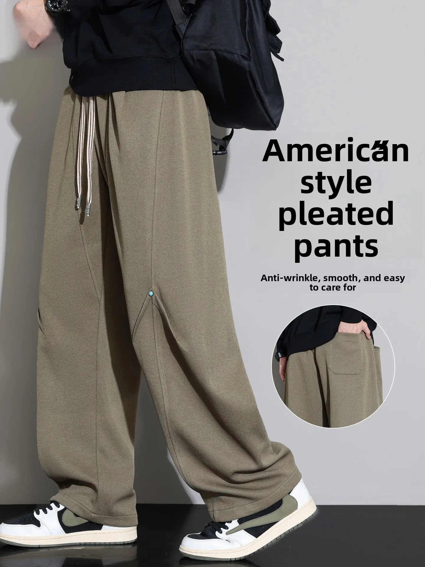 American Sle Casual Wide Leg Pants Men's Spring Autumn Loose Straight Cut plus Size Fat Men's Loose Fit Comfortable Trousers
American Sle Casual Wide Leg Pants Men's Spring Autumn Loose Straight Cut plus Size Fat Men's Loose Fit Comfortable Trousers
