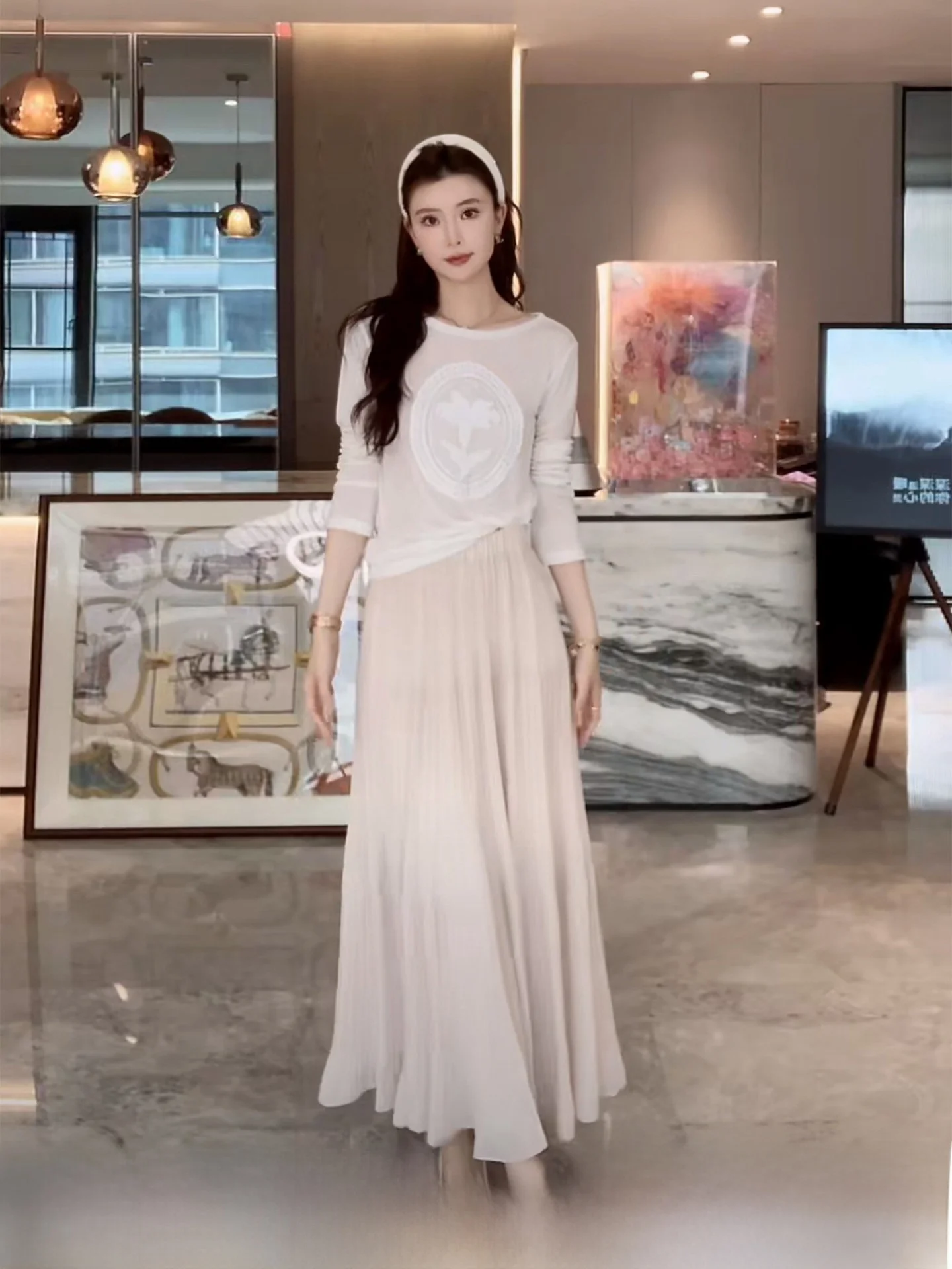 Юбка миди А-силуэта из плотного шифона Kun Total【Tide】Cherry Blossom, женская, весенняя, элегантная, новый стиль, с высокой талией, из полиэфирного волокна
Юбка миди А-силуэта из плотного шифона Kun Total【Tide】Cherry Blossom, женская, весенняя, элегантная, новый стиль, с высокой талией, из полиэфирного волокна