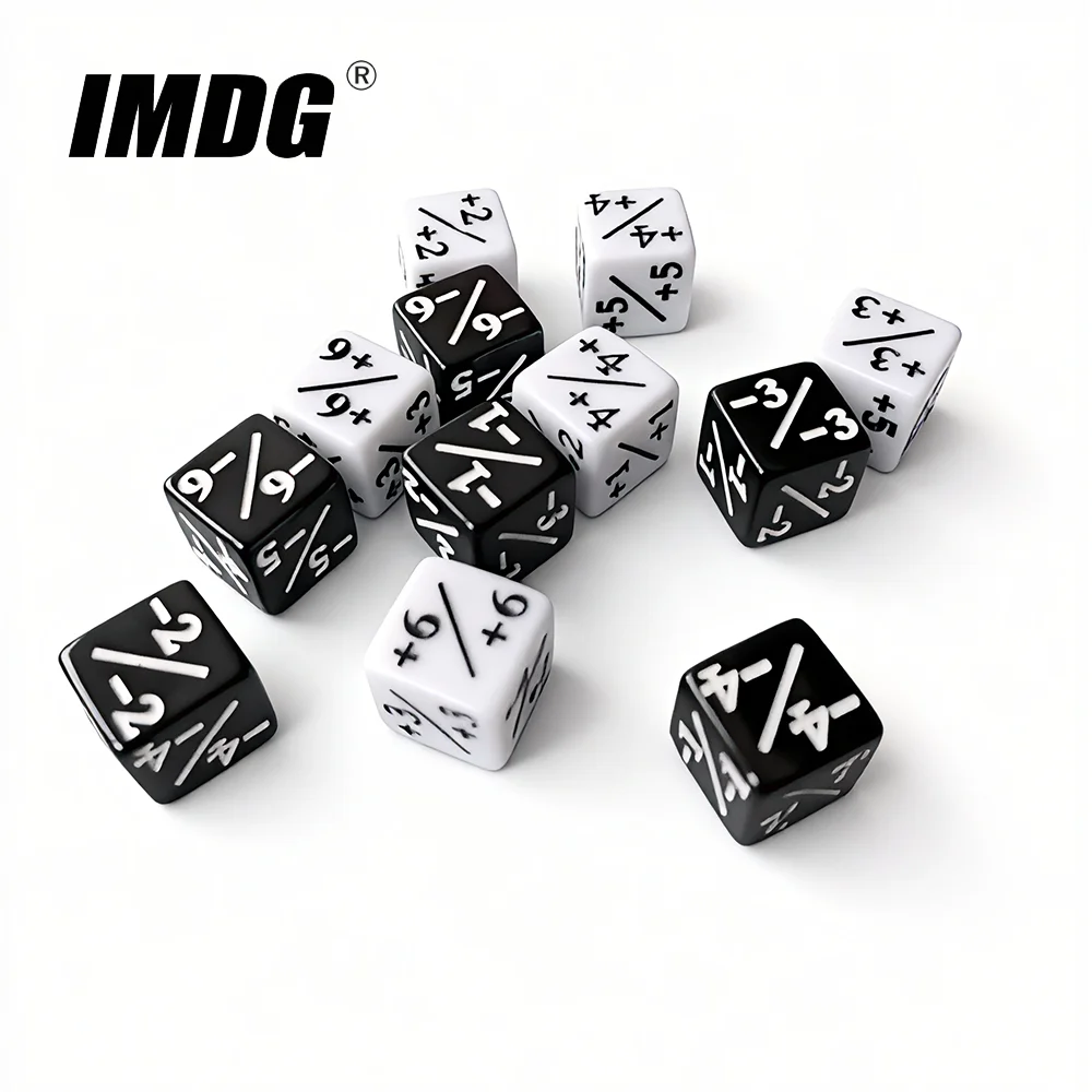 6Pcs/Pack 16mm Counting Dice Counters +1/-1 Black White D6 Square Corner Positive Negative Game Dice Cube
6Pcs/Pack 16mm Counting Dice Counters +1/-1 Black White D6 Square Corner Positive Negative Game Dice Cube