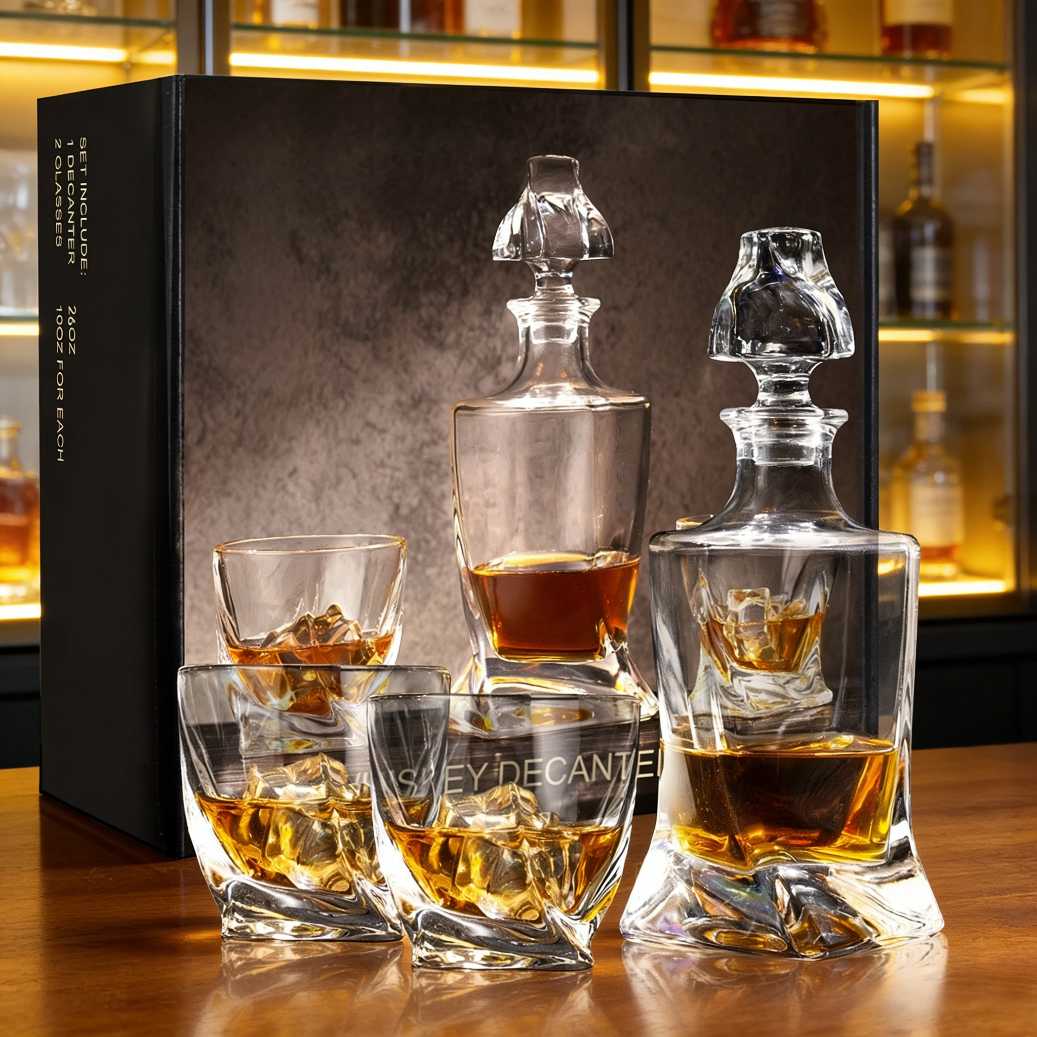 3pcs Whiskey Decanter Gift Box Exquisite Wine Decanter Set Elegant Men's Gift,Gift for Father Husband and Boyfriend
3pcs Whiskey Decanter Gift Box Exquisite Wine Decanter Set Elegant Men's Gift,Gift for Father Husband and Boyfriend