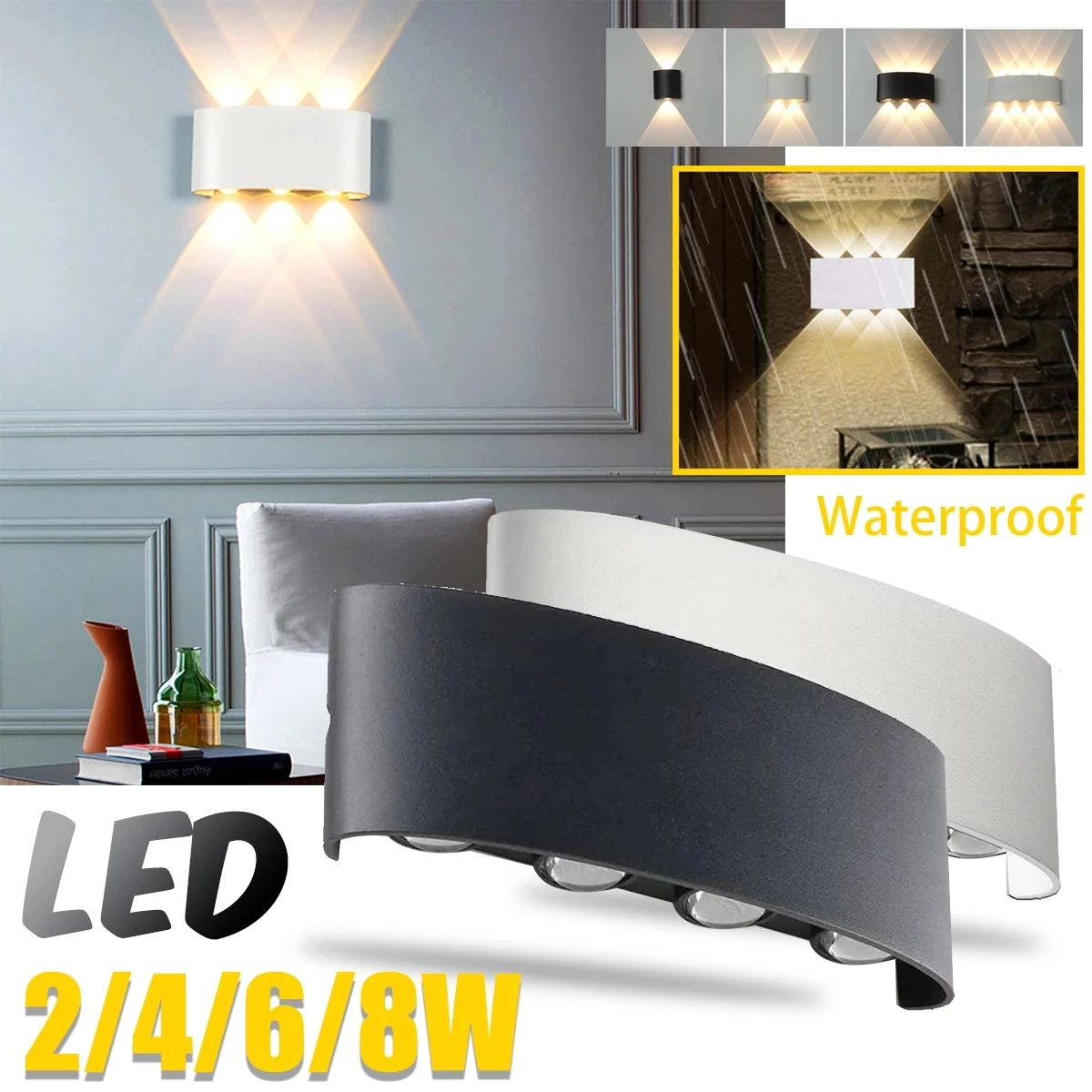 Led Wall Lamp Outdoor Waterproof Up And Down Luminous Lighting Garden Decoration AC85-265V Wall Lights for Bedroom Living Room
Led Wall Lamp Outdoor Waterproof Up And Down Luminous Lighting Garden Decoration AC85-265V Wall Lights for Bedroom Living Room
