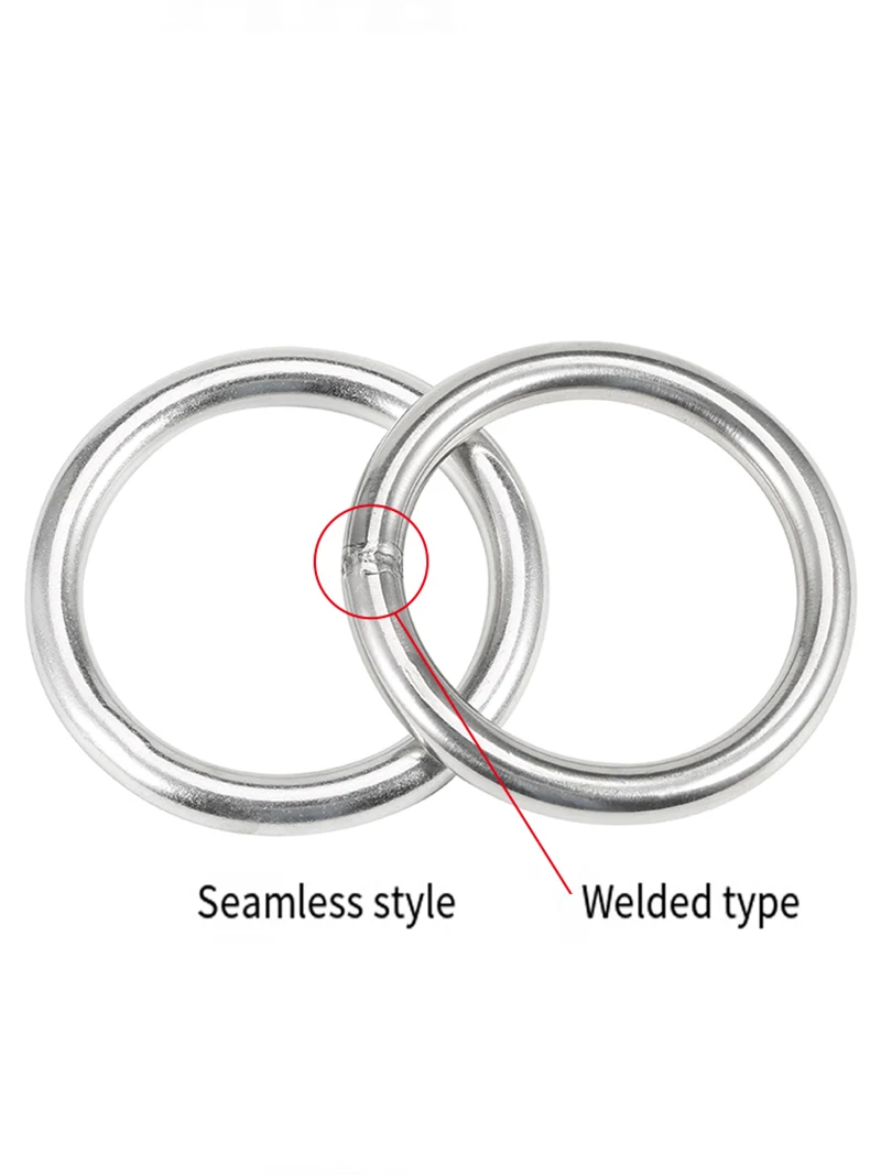 304 Stainless Steel Heavy Duty Seamless O-Ring Smooth Solid Ring for Rigging Marine Boat Hammock Yoga Hanging – M3 to M12
304 Stainless Steel Heavy Duty Seamless O-Ring Smooth Solid Ring for Rigging Marine Boat Hammock Yoga Hanging – M3 to M12