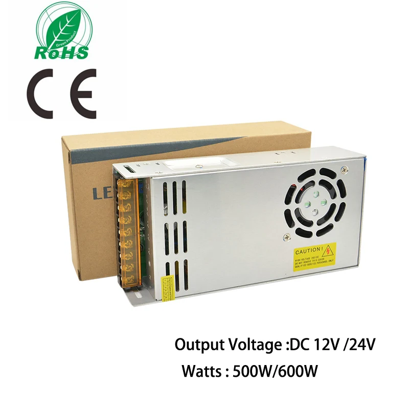 Switching Power Supply 12V 24V 500W 600W Transformer Power Adapter LED Power Supply
Switching Power Supply 12V 24V 500W 600W Transformer Power Adapter LED Power Supply
