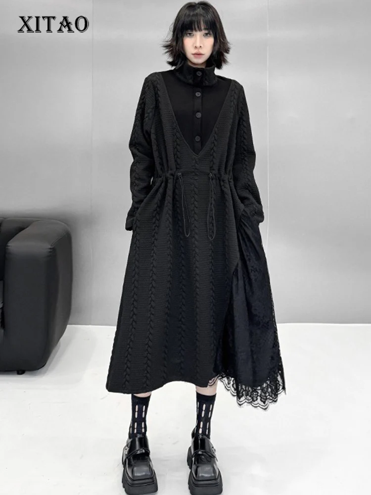 XITAO Loose Irregular Female Patchwork Dress Fashion Stand Collar Solid Color Slimming Women Casual Drawstring Dress GMM1315
XITAO Loose Irregular Female Patchwork Dress Fashion Stand Collar Solid Color Slimming Women Casual Drawstring Dress GMM1315