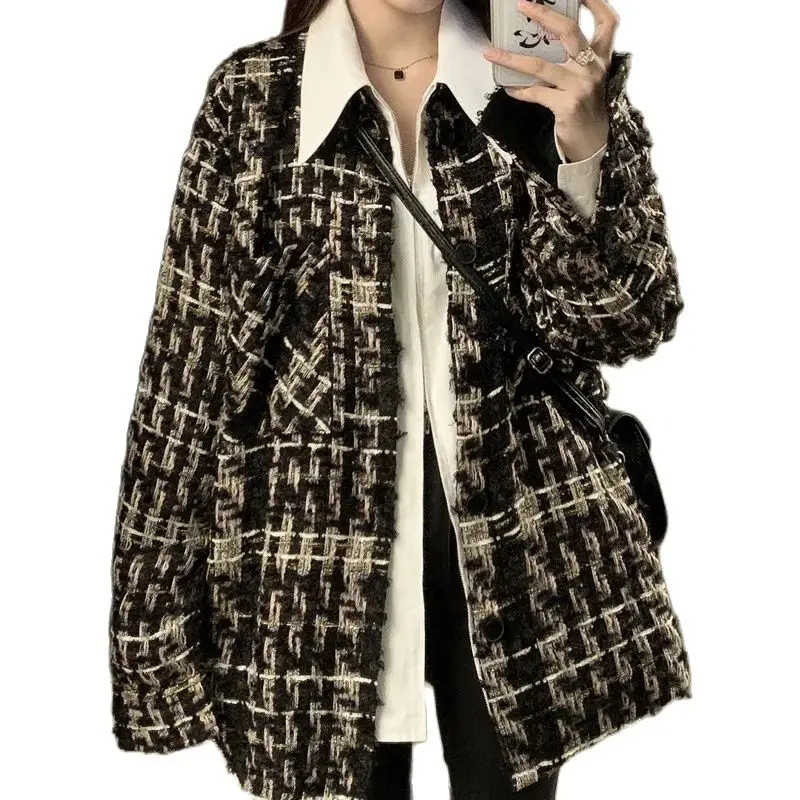 Casual Retro Black Blazers Suit Jackets, for Women Clothing,Spring Autumn Blazer Coats, Korean Student tweed Suit Tops, 2024 New
Casual Retro Black Blazers Suit Jackets, for Women Clothing,Spring Autumn Blazer Coats, Korean Student tweed Suit Tops, 2024 New