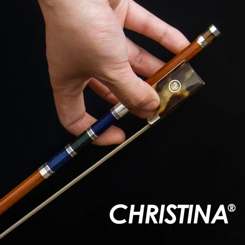 CHRISTINA Профессиональный высококачественный смычок для скрипки Pernambuco SG16, кольцо с парижским глазом черепахового цвета, лягушка, шелковая нить, серебряная обмотка
CHRISTINA Профессиональный высококачественный смычок для скрипки Pernambuco SG16, кольцо с парижским глазом черепахового цвета, лягушка, шелковая нить, серебряная обмотка