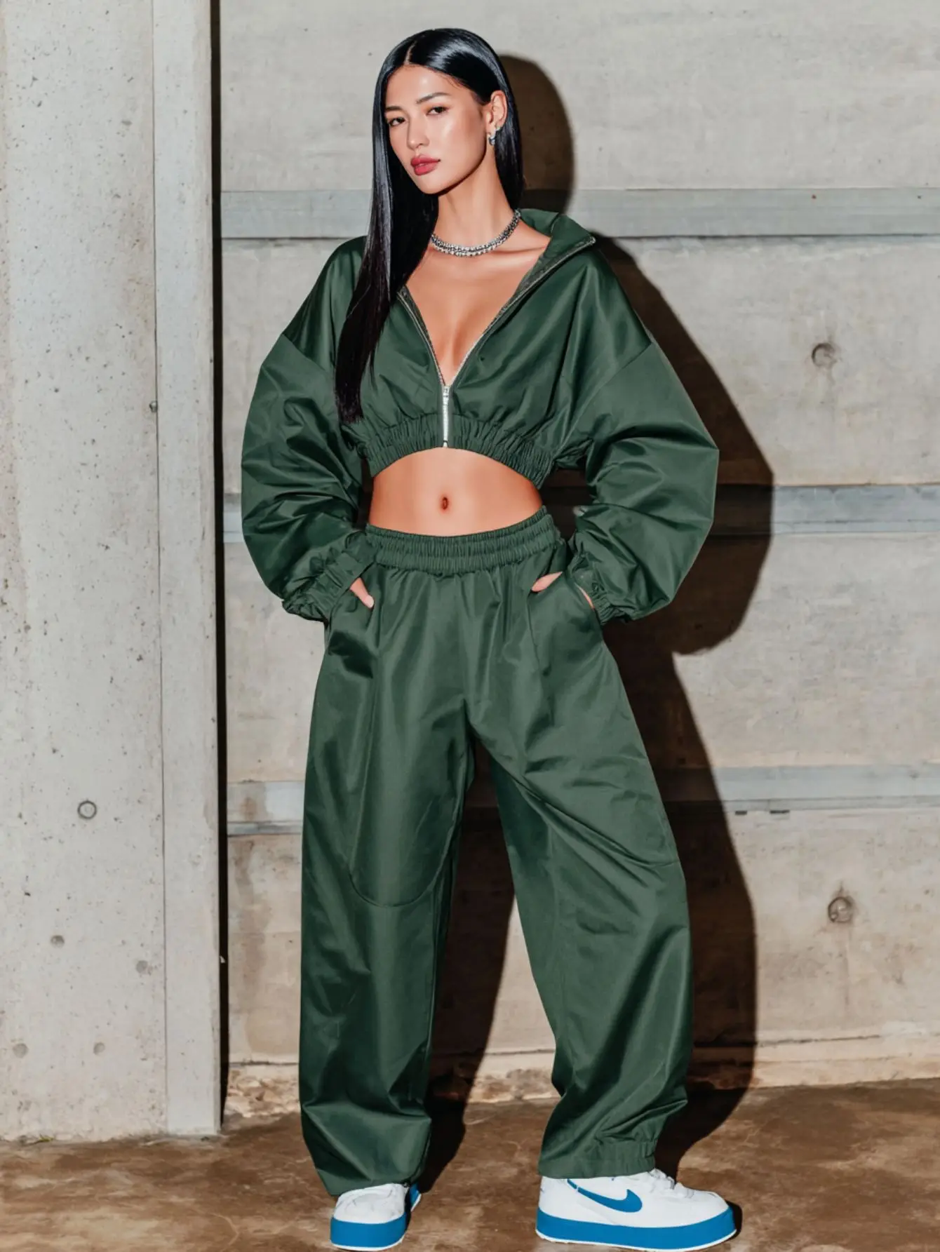 Mia Muse Select Women's Autumn Sets Basics Daily Zipper Long Sleeve Crew Neck Cropped Coats Natural Waist Full Length Pants Sets 
Mia Muse Select Women's Autumn Sets Basics Daily Zipper Long Sleeve Crew Neck Cropped Coats Natural Waist Full Length Pants Sets