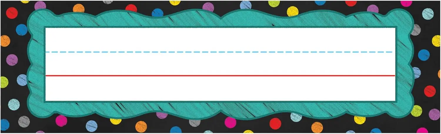 36 Polka Dot Chalkboard Name Labels for Kids, Classroom Desk Tags with Name Line, School Supplies Organizer for Lockers and
36 Polka Dot Chalkboard Name Labels for Kids, Classroom Desk Tags with Name Line, School Supplies Organizer for Lockers and