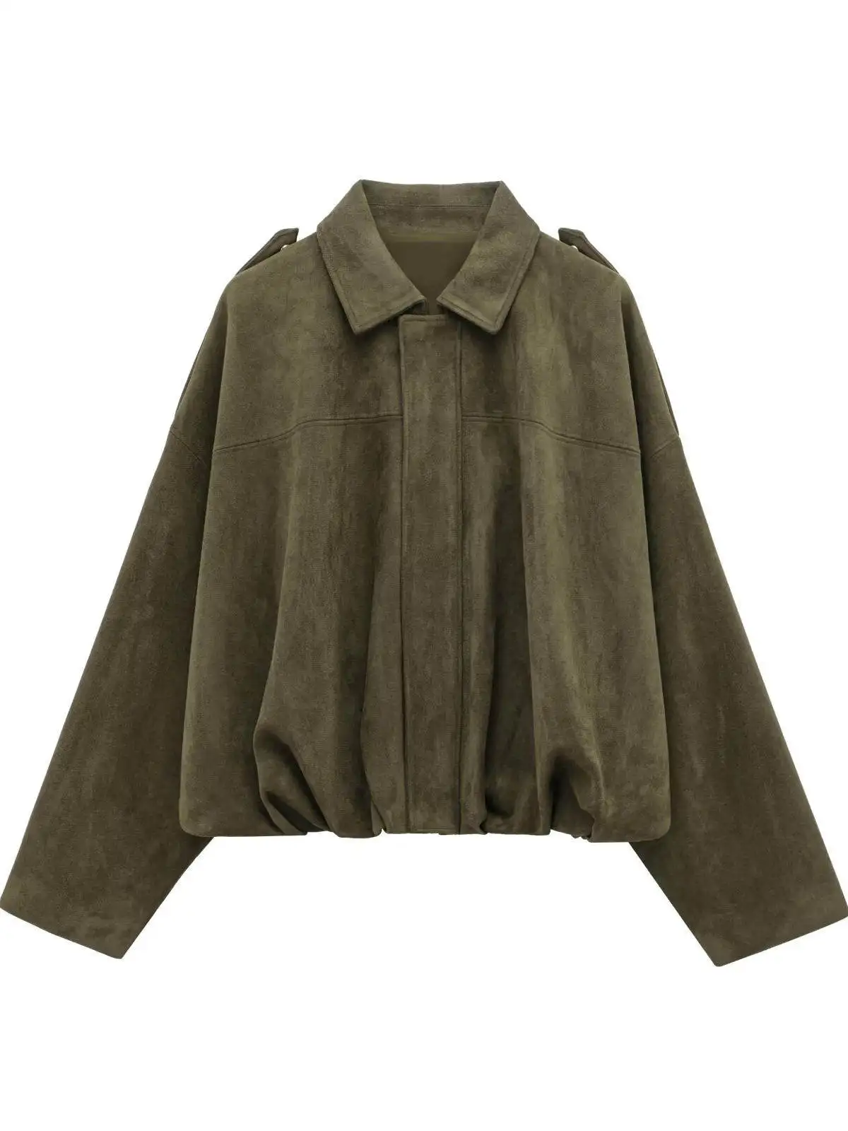 New Spring Women's Batwing Sleeve Bomber Jacket Lapel Suede Solid Color Short Coat Spring Autumn Zipper Outerwear
New Spring Women's Batwing Sleeve Bomber Jacket Lapel Suede Solid Color Short Coat Spring Autumn Zipper Outerwear