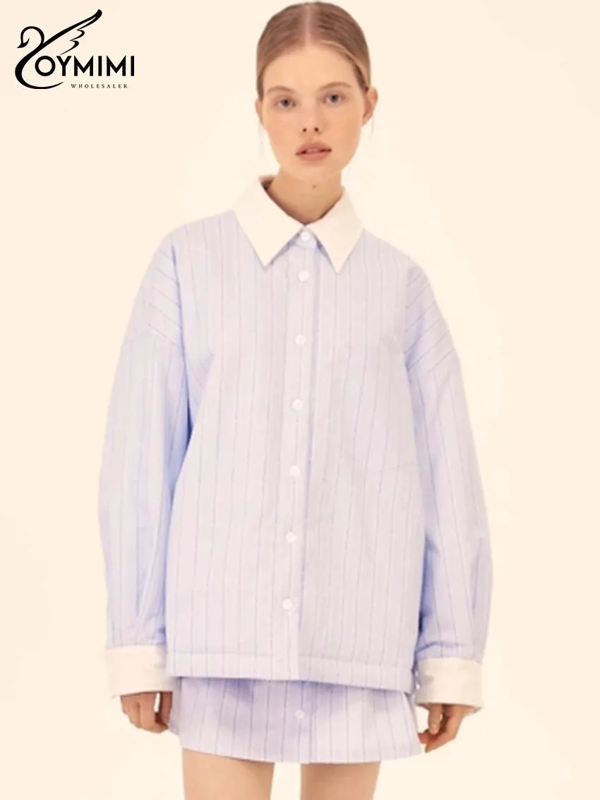 Oymimi Elegant Blue Print Women 2 Piece Set Outfit Fashion Patchwork Long Sleeve Pockets Shirts And Straight Mini Skirts Sets
Oymimi Elegant Blue Print Women 2 Piece Set Outfit Fashion Patchwork Long Sleeve Pockets Shirts And Straight Mini Skirts Sets