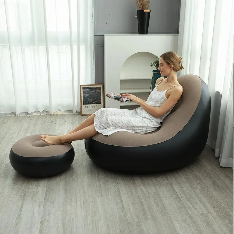 New Lazy Inflatable Sofa, Single Thick Flocking Air Mattress for Beach Camping, Portable Lounge Recliner for Home Garden Balcony
New Lazy Inflatable Sofa, Single Thick Flocking Air Mattress for Beach Camping, Portable Lounge Recliner for Home Garden Balcony