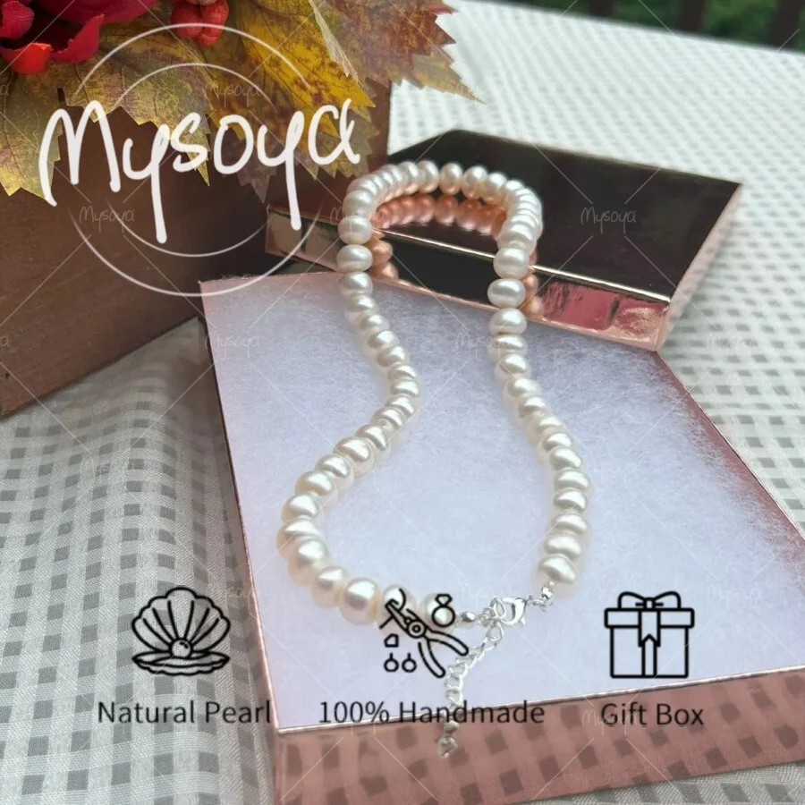 MYSOYA White Freshwater Pearl Necklace 11-12mm with Gift Box Gift for Him/ Her for Daily/ Birthday/ Wedding/ Anniversary
MYSOYA White Freshwater Pearl Necklace 11-12mm with Gift Box Gift for Him/ Her for Daily/ Birthday/ Wedding/ Anniversary