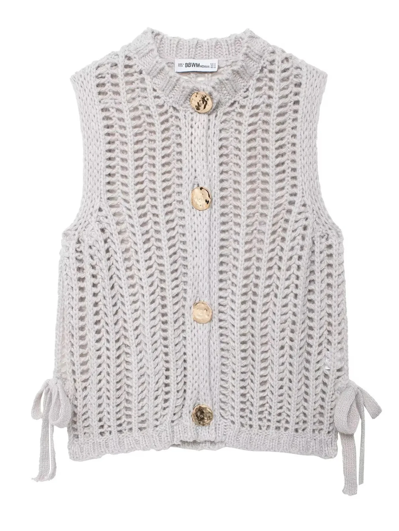 Women Fashion O Neck Sleeveless Hollow Out Crochet Knitted Sweater Female Chic Buttons Casual Vest Coats Chic Tops
Women Fashion O Neck Sleeveless Hollow Out Crochet Knitted Sweater Female Chic Buttons Casual Vest Coats Chic Tops