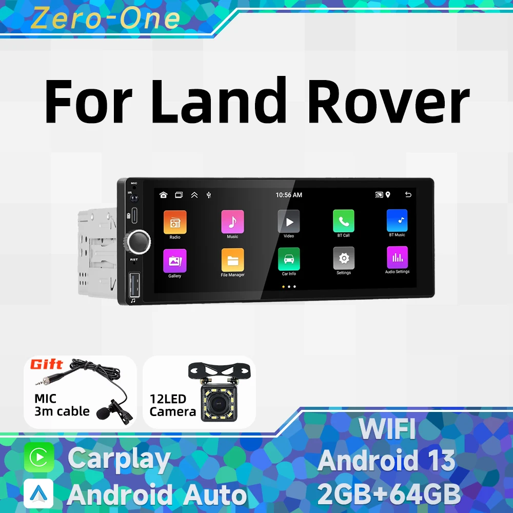 Wireless Carplay Android Auto 1 Din Radio Android Car Multimedia for Land Rover 6.86" IPS Screen Stereo Head Unit Autoradio GPS
Wireless Carplay Android Auto 1 Din Radio Android Car Multimedia for Land Rover 6.86" IPS Screen Stereo Head Unit Autoradio GPS