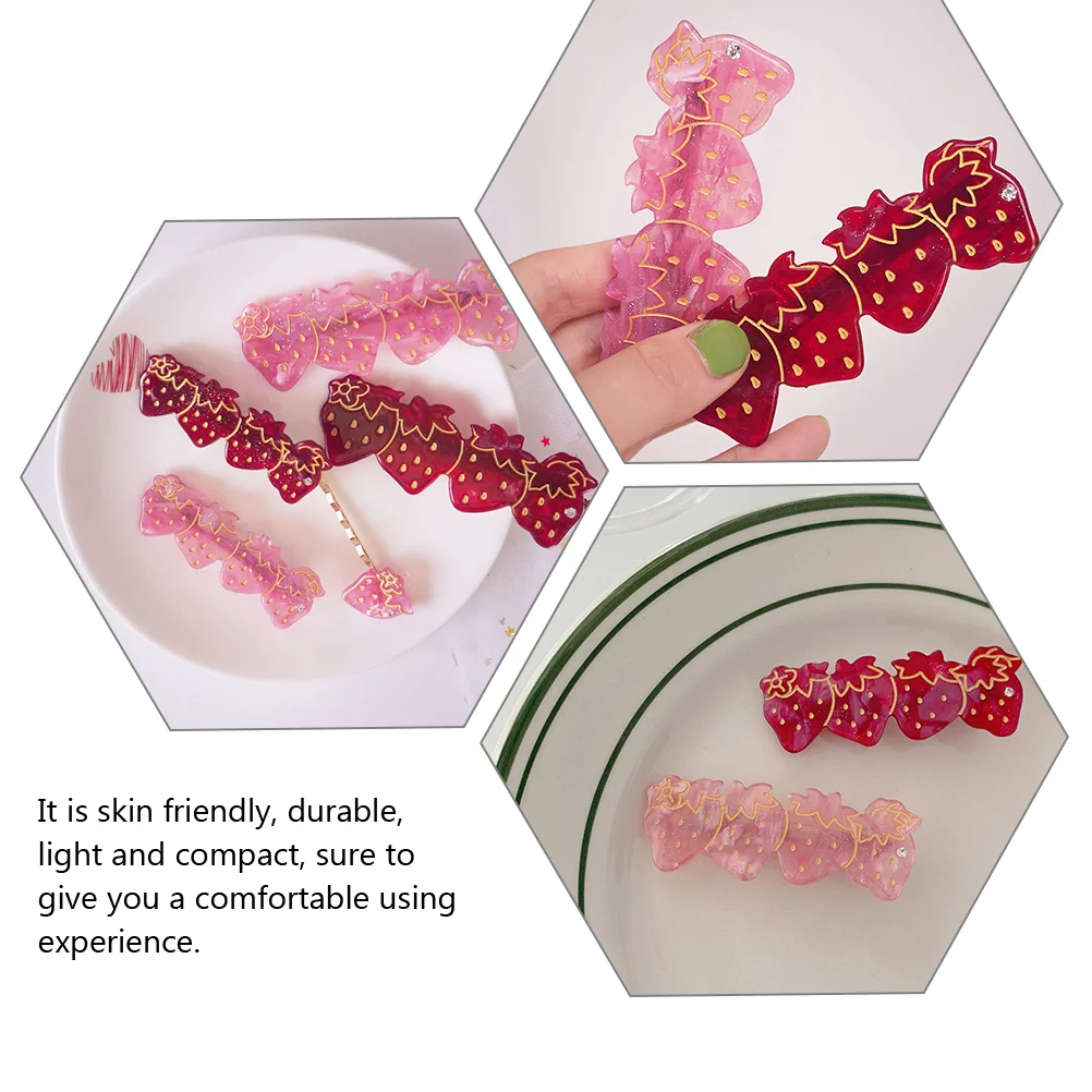 2pcs Strawberry Hair Barrettes for Women Girls Skin-Friendly Lightweight Durable Hair Accessories Wedding Party Daily Use
2pcs Strawberry Hair Barrettes for Women Girls Skin-Friendly Lightweight Durable Hair Accessories Wedding Party Daily Use