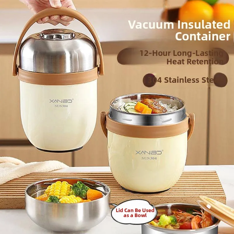 Large Capacity Stainless Steel 304 Double Layer Vacuum Insulated Lunch Box Bucket Long Lasting Thermal Insulation Student Han...
Large Capacity Stainless Steel 304 Double Layer Vacuum Insulated Lunch Box Bucket Long Lasting Thermal Insulation Student Han...