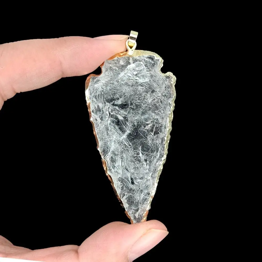 2 PCS 32x60mm Natural Clear Quartz Crystal Arrowhead Shaped Pendant For Women Necklace Making
2 PCS 32x60mm Natural Clear Quartz Crystal Arrowhead Shaped Pendant For Women Necklace Making