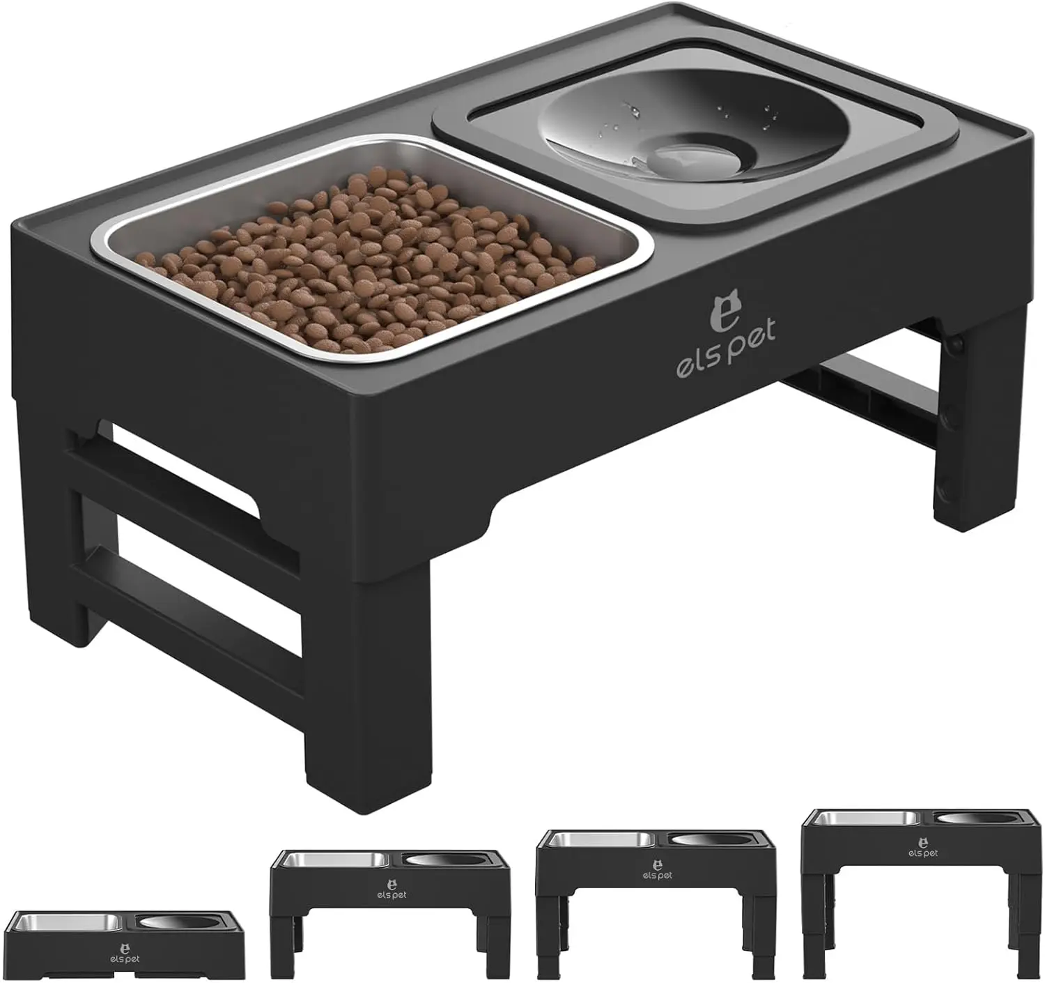 Adjustable Elevated Pet Bowls with No-Spill Design and Stainless Steel Feeder for Dogs and Cats
Adjustable Elevated Pet Bowls with No-Spill Design and Stainless Steel Feeder for Dogs and Cats