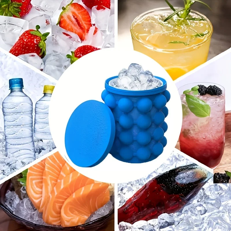 2pcs, Ice Bucket, Large Silicone Ice Cube Tray, Quick Cooling Ice Maker Mold, Ice Wine Container, Ice Bucket Mold, Round Ice Mak
2pcs, Ice Bucket, Large Silicone Ice Cube Tray, Quick Cooling Ice Maker Mold, Ice Wine Container, Ice Bucket Mold, Round Ice Mak