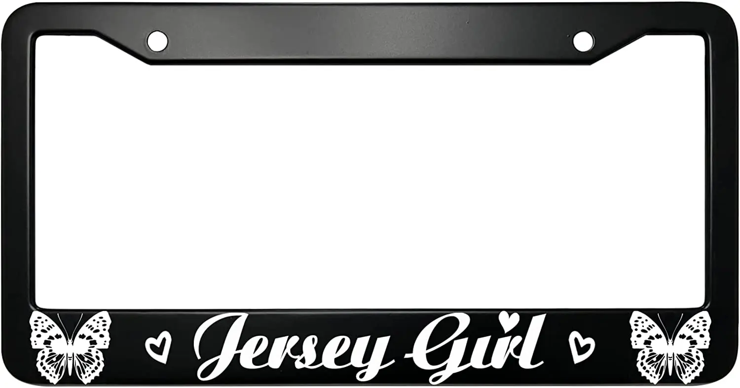 Jersey Girl Butterfly License Plate Frame for Women Men Matte Stainless Steel Car Tag Frame 6x12 Holes Screws Fits Standard US
Jersey Girl Butterfly License Plate Frame for Women Men Matte Stainless Steel Car Tag Frame 6x12 Holes Screws Fits Standard US