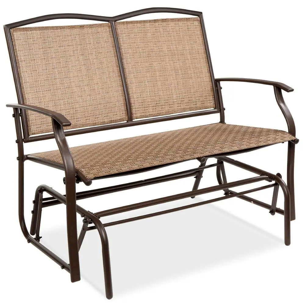 Choice Products 2Person Outdoor Patio Swing Glider Steel Bench Loveseat Rocker for Deck, Porch w Textilene Fabric, Steel Frame
Choice Products 2Person Outdoor Patio Swing Glider Steel Bench Loveseat Rocker for Deck, Porch w Textilene Fabric, Steel Frame