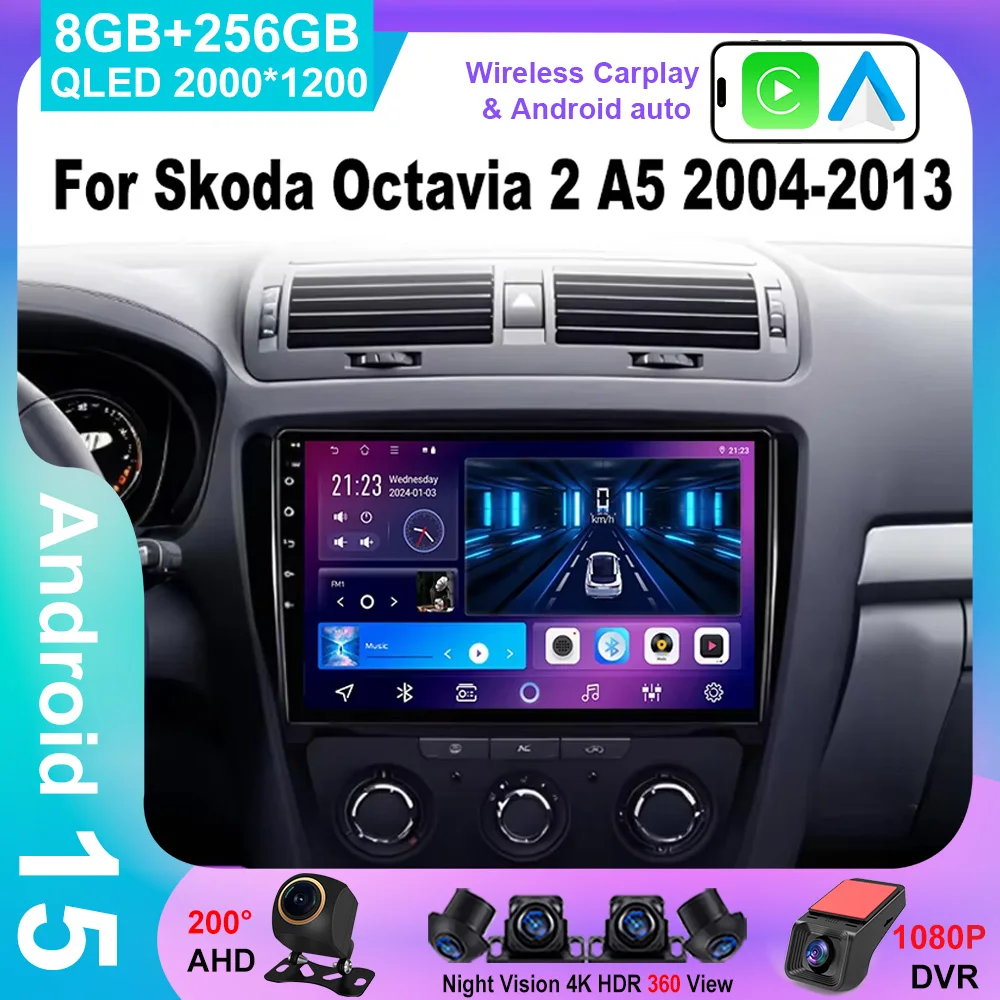 Android For Skoda Octavia 2 A5 2004-2013 Multimedia Car Stereo Radio No 2Din DVD 4G Auto WiFi Player Screen Navigation DSP GPS
Android For Skoda Octavia 2 A5 2004-2013 Multimedia Car Stereo Radio No 2Din DVD 4G Auto WiFi Player Screen Navigation DSP GPS