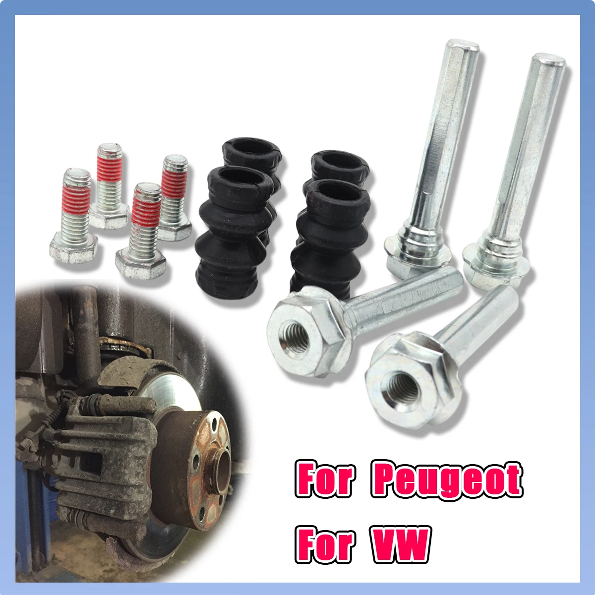 Brake Caliper Cylinder Slider Guide Pin Bolts Bushing Boot Seal Kit For Peugeot 306 406 607 806 BOXER EXPERT PARTNER VW BORA 1J
Brake Caliper Cylinder Slider Guide Pin Bolts Bushing Boot Seal Kit For Peugeot 306 406 607 806 BOXER EXPERT PARTNER VW BORA 1J