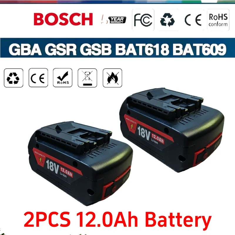 For Bosch 18V Professional Cordless Tool BAT609 BAT618 GBA18v80 Original 18V 12000mAh Replacement Power Tool Battery+Charger
For Bosch 18V Professional Cordless Tool BAT609 BAT618 GBA18v80 Original 18V 12000mAh Replacement Power Tool Battery+Charger