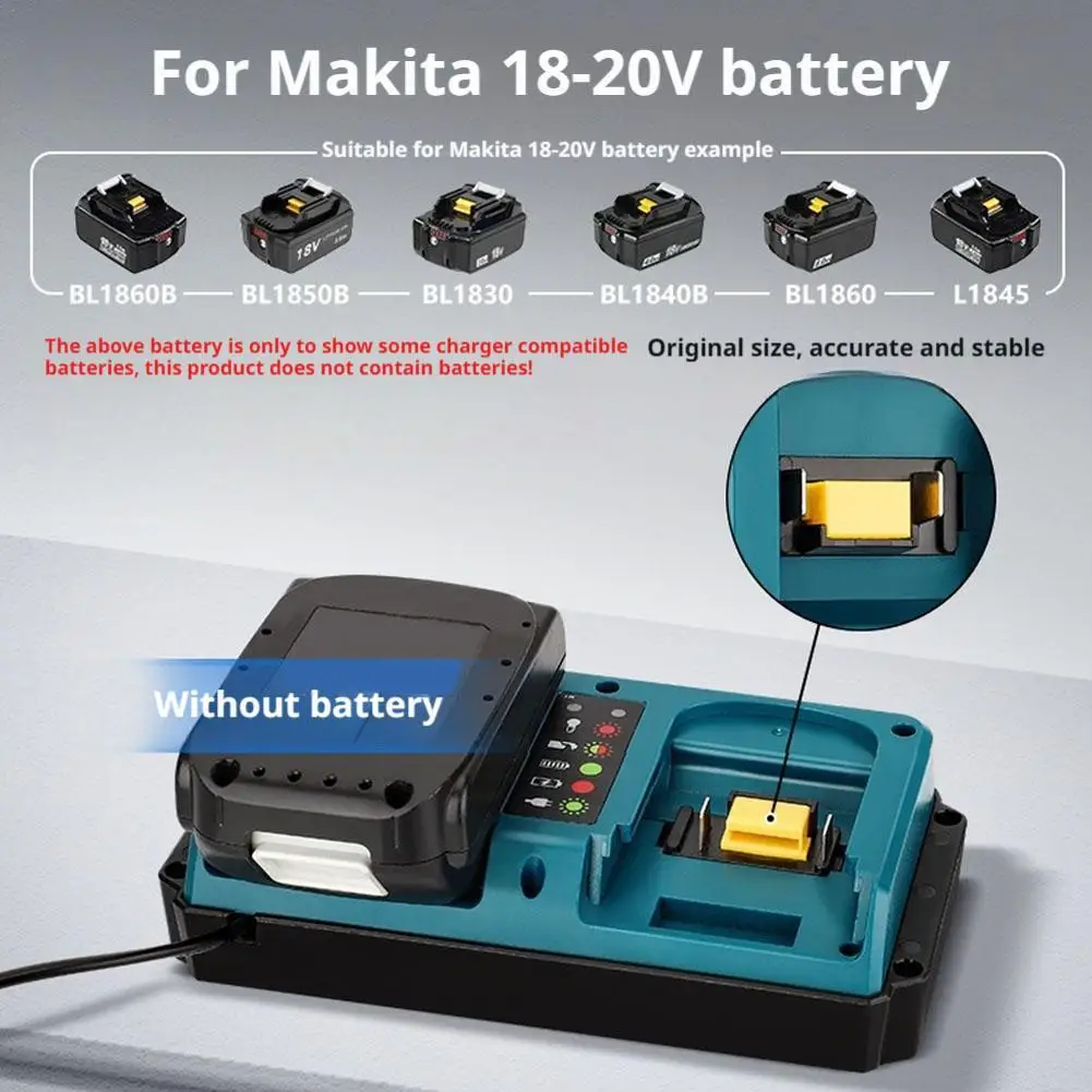 For Makita 18V Dual Ports Charger EU/US/UK/AU Plug Lithium Battery Dual Port Charger Power Tools Fast Charger For Makita BL1815
For Makita 18V Dual Ports Charger EU/US/UK/AU Plug Lithium Battery Dual Port Charger Power Tools Fast Charger For Makita BL1815