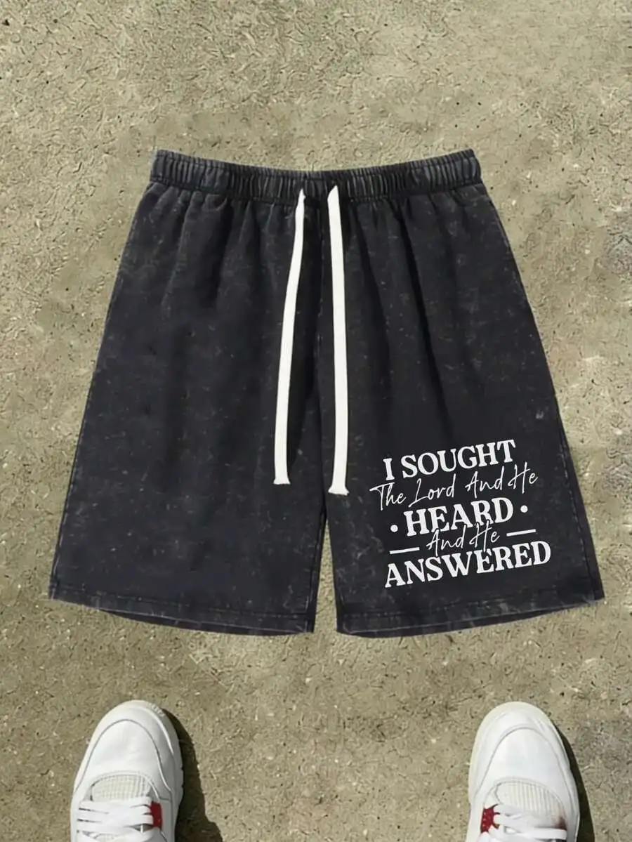 Mens Black Vintage Washed Cotton Shorts With Christian Graphic Elastic Waist Drawstring Casual
Mens Black Vintage Washed Cotton Shorts With Christian Graphic Elastic Waist Drawstring Casual
