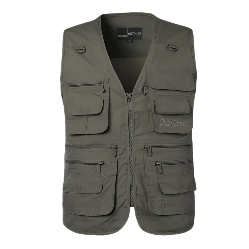 Middle-aged and Elderly Men's Multi-pocket Vest Casual Outdoor Fishing Work Vest Thin in All Seasons
Middle-aged and Elderly Men's Multi-pocket Vest Casual Outdoor Fishing Work Vest Thin in All Seasons