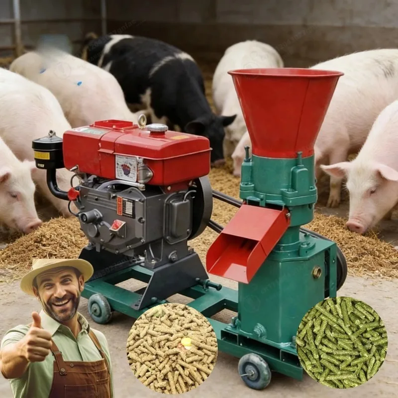 Efficient Motor Green Grass Corn Diesel-Powered Pet Fish Feed Granulator Poultry Animal Feed Processing
Efficient Motor Green Grass Corn Diesel-Powered Pet Fish Feed Granulator Poultry Animal Feed Processing