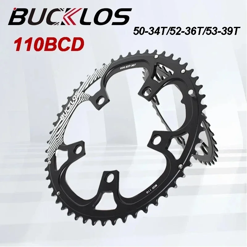 BUCKLOS 110 BCD Bicycle Chainring 50/34T 52/36T 53/39T Road Bike Chainwheel Double Speed Steel 110BCD Crown 8/9/10/11 Speed
BUCKLOS 110 BCD Bicycle Chainring 50/34T 52/36T 53/39T Road Bike Chainwheel Double Speed Steel 110BCD Crown 8/9/10/11 Speed