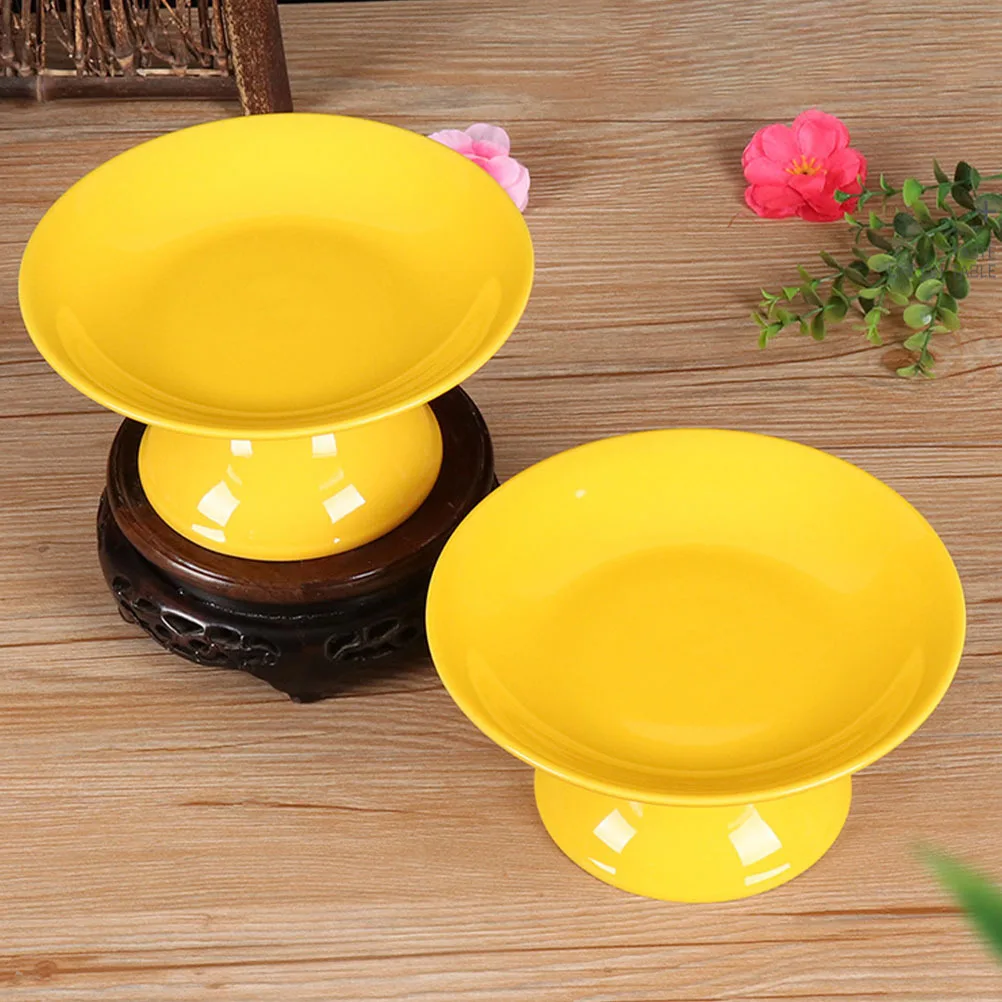 Ceramic Fruit Tray Vintage Offering Plate Temple Tribute Dish Multifunctional Buddhist Worship Tray for Home Decor 
Ceramic Fruit Tray Vintage Offering Plate Temple Tribute Dish Multifunctional Buddhist Worship Tray for Home Decor